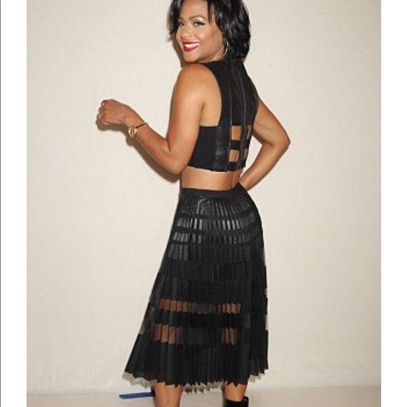 ⭐️Host Pick⭐️BCBGMAXAZRIA cropped leather look Top - Picture 3 of 8